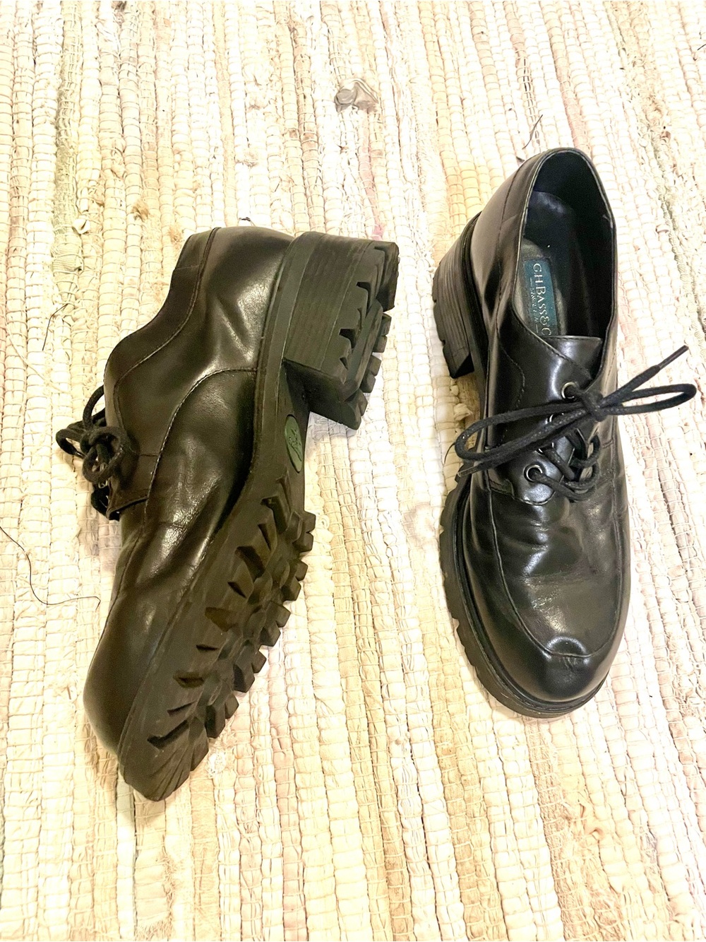 G.H. Bass & Co. Black Leather Loafers